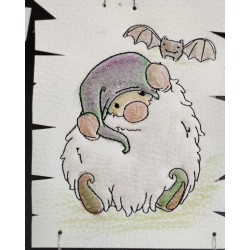 Stickdatei - Halloween Gnome 2 Fledermaus